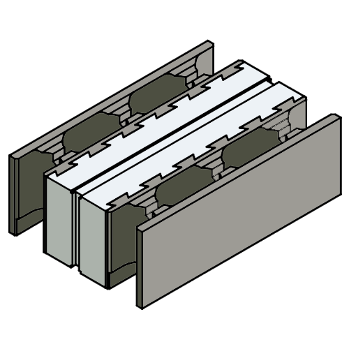 ThermoBlock ТБ400 Линейка продукции для стен толщиной 400 мм. (рядовой блок)