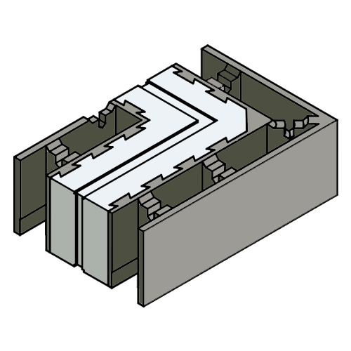 ThermoBlock ТБУ400 Линейка продукции для стен толщиной 400 мм. (угловой блок)